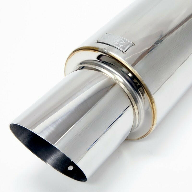 BLOX Racing 60.5mm Street Muffler - Angled Tip Muffler BLOX Racing