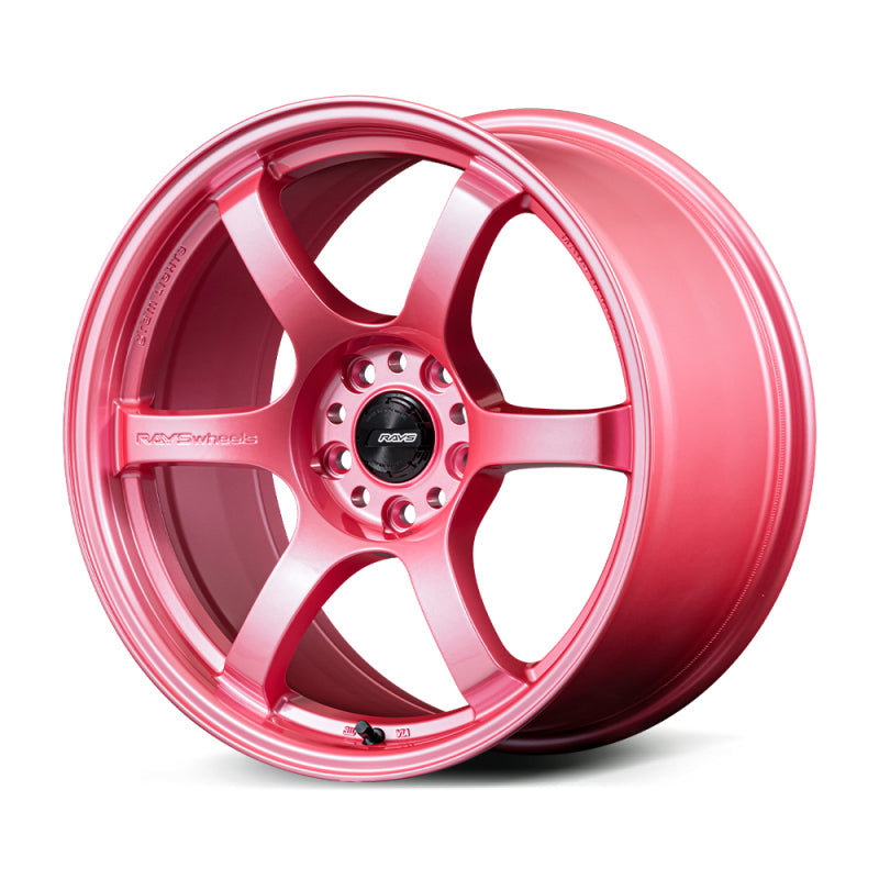 Gram Lights 57CR 18x10.5 +22 5x114.3 Sakura Pink Wheel (w/ Center Cap & No. 21 BK Air Valve) Wheels - Cast Gram Lights