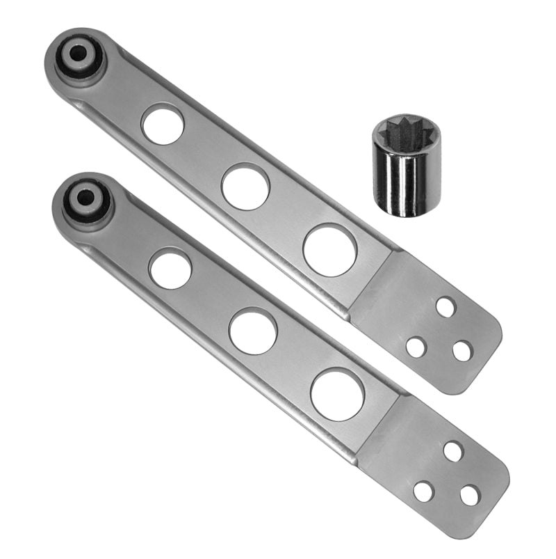 SPC Performance 02-06 Honda CR-V/Acura RSX/03-10 Element Silver Anodized Rear Lower Control Arms Control Arms SPC Performance