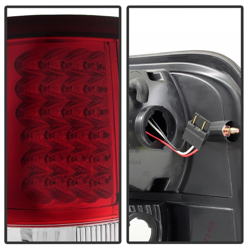 xTune Ford F150 Styleside 04-08 LED Tail Lights Red Clear ALT-ON-FF15004-LED-RC Tail Lights SPYDER