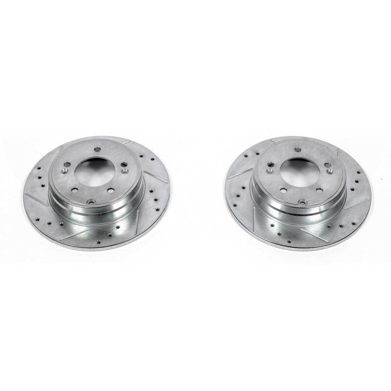 Power Stop 09-17 Hyundai Azera Rear Evolution Drilled & Slotted Rotors - Pair Brake Rotors - Slot & Drilled PowerStop
