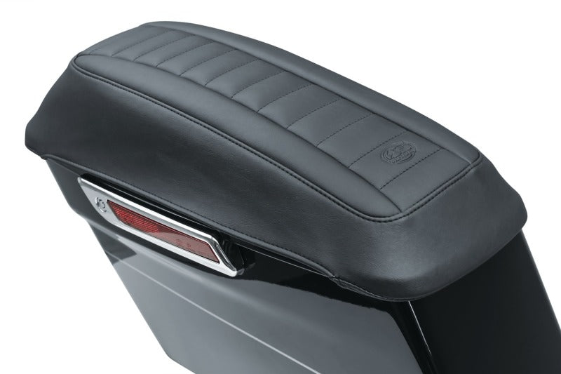 Mustang 08-21 Harley FL Touring Saddlebag Lid Covers Deluxe - Black Seat Covers Mustang Motorcycle