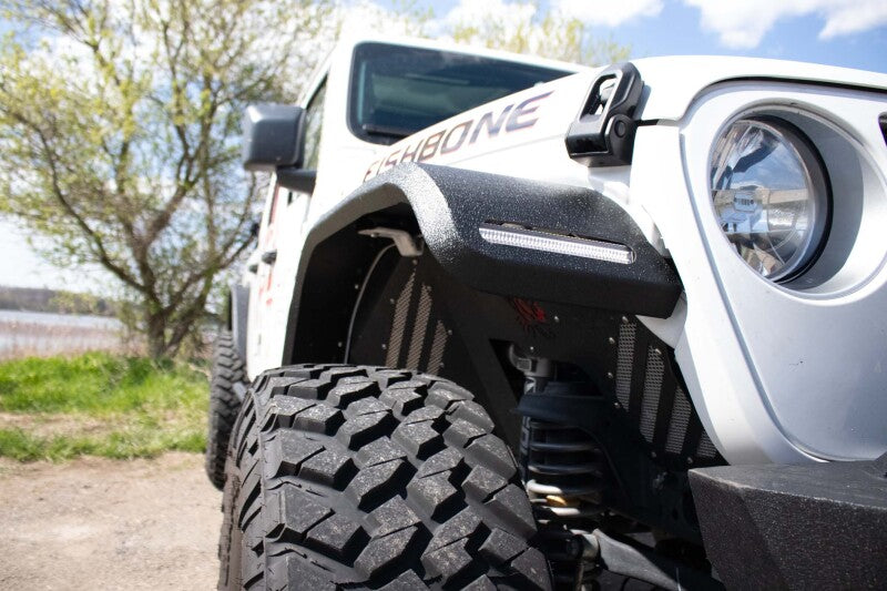 Fishbone Offroad 2018+ Jeep JL & 2020+ JT 7in Turn Signal & Side Marker Lights and Brackets Light Accessories and Wiring Fishbone Offroad