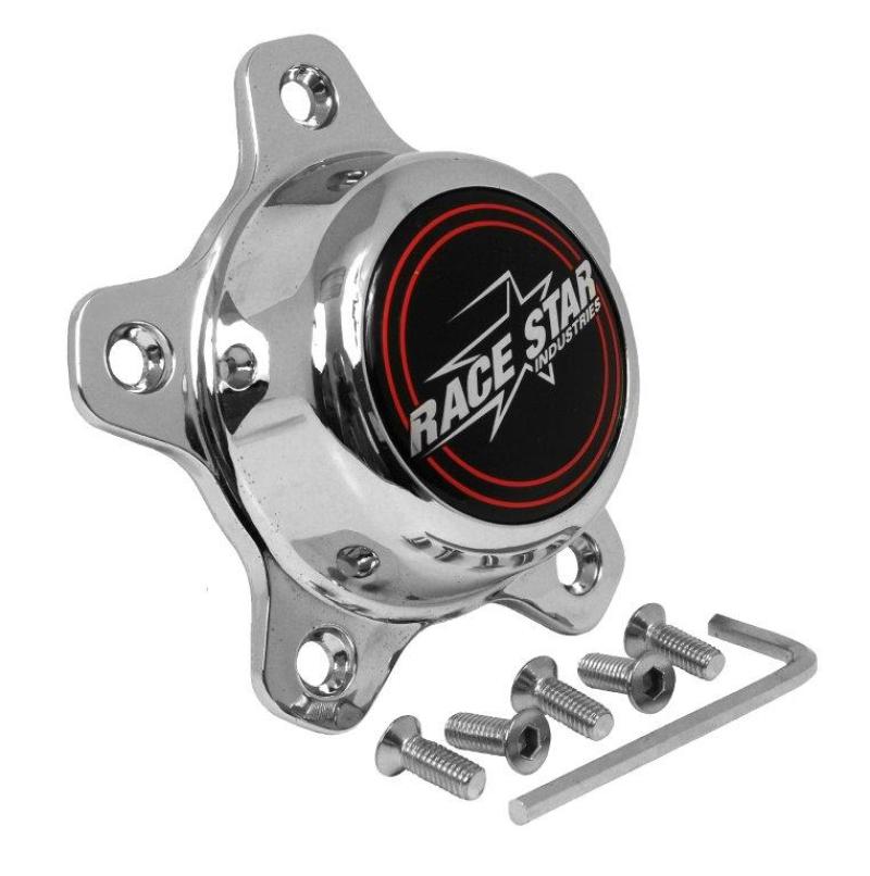 Race Star 5 Lug Cap Short Plastic Chrome (incl. Medallion & Screws) Lug Nuts Race Star