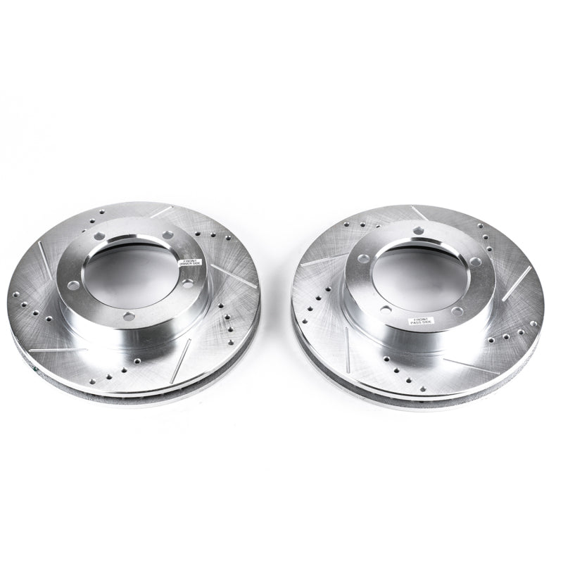 Power Stop 98-07 Lexus LX470 Front Evolution Drilled & Slotted Rotors - Pair Brake Rotors - Slot & Drilled PowerStop