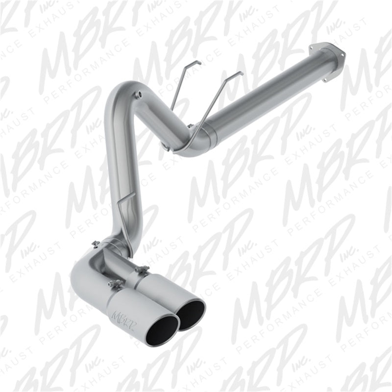 MBRP 17-19 Ford F-250/350/450 6.7L 4in Filter Back Single Side Dual Exit T409 Exhaust System DPF Back MBRP