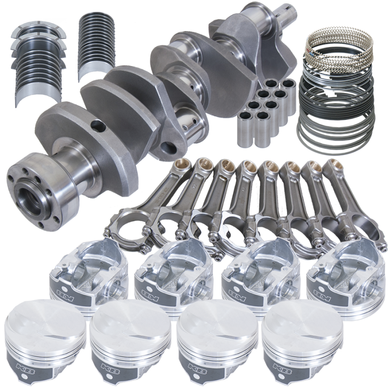 Eagle Chevy 454 1Pc 4.250in Crank 6.385in I-Beam Rods 17cc Dome 4.310in Pistons Rotating Assembly Rotating Assemblies Eagle
