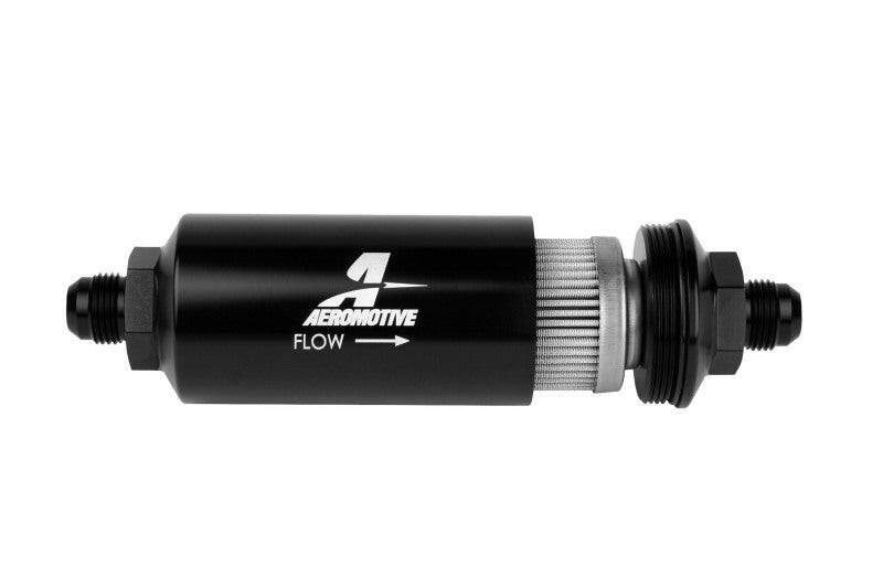 Aeromotive In-Line Filter - (AN -08 Male) 100 Micron Stainless Steel Element Fuel Filters Aeromotive
