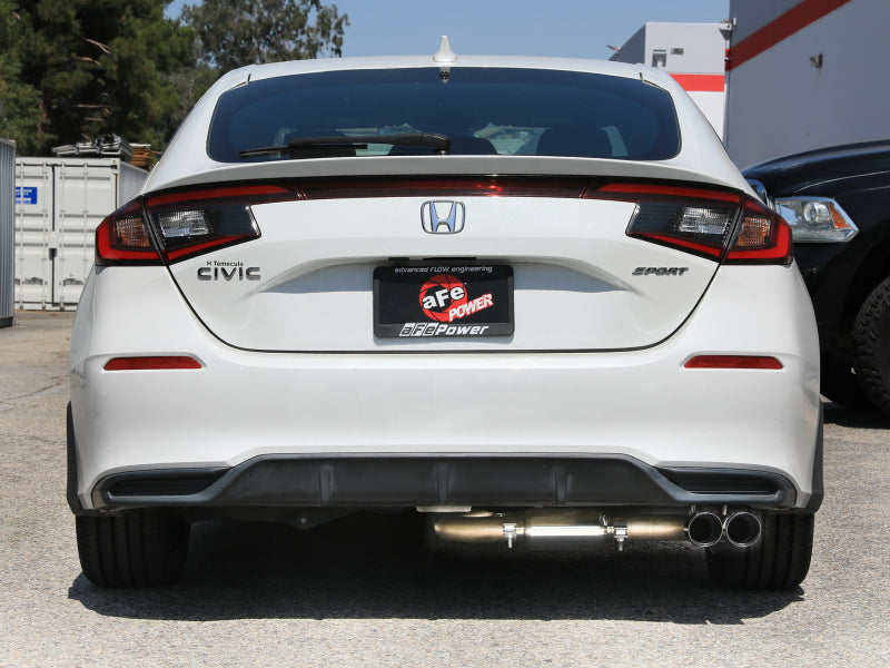 aFe POWER Takeda 2.5in 304 SS Cat-Back Exhaust w/ Black Tips 22-25 Honda Civic L4-2.0L Catback aFe