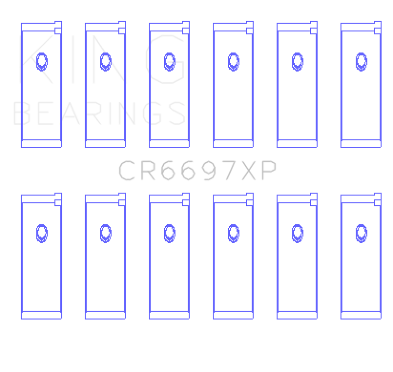 King Engine Bearings Nissan RB25/RB26 (Size 0.025mm) Performance Rod Bearing Set Bearings King Engine Bearings