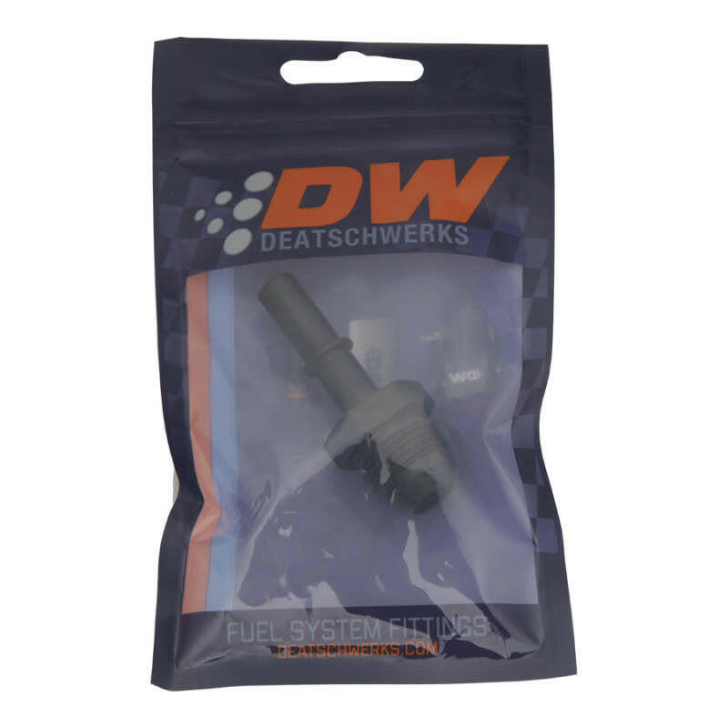 DeatschWerks 8AN Male Flare to 3/8in Male EFI Quick Connect Adapter - Anodized Matte Black Fuel Components Misc DeatschWerks
