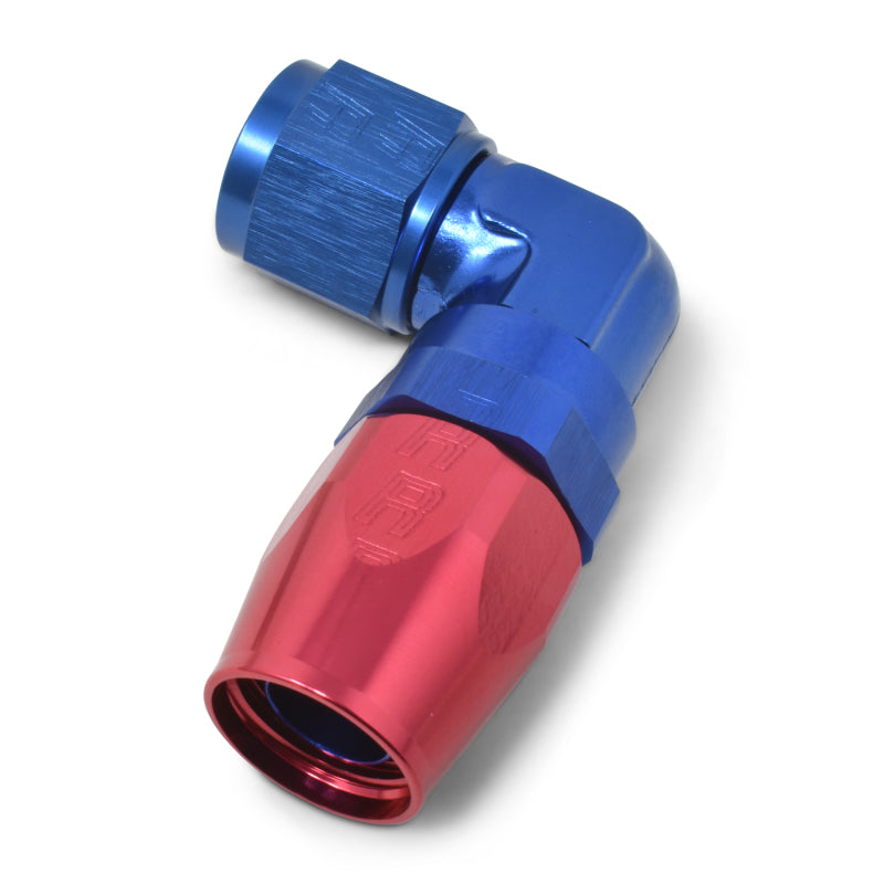 Russell Performance -10 AN Red/Blue 90 Degree Forged Aluminum Swivel Hose End Fittings Russell