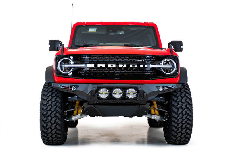 Addictive Desert Designs 21-22 Ford Bronco Bomber Front Bumper (w/ 3 Rigid 360 Mounts) Bumpers - Steel Addictive Desert Designs