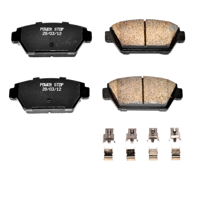Power Stop 90-94 Eagle Talon Rear Z17 Evolution Ceramic Brake Pads w/Hardware Brake Pads - OE PowerStop