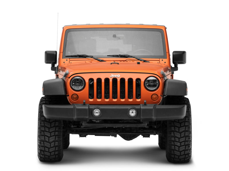 Raxiom 97-18 Jeep Wrangler TJ/JK Axial Series LED Headlights- Black Housing (Clear Lens) Headlights Raxiom