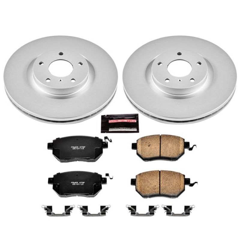 Power Stop 07-08 Nissan Maxima Front Z17 Evolution Geomet Coated Brake Kit Brake Kits - Performance Blank PowerStop