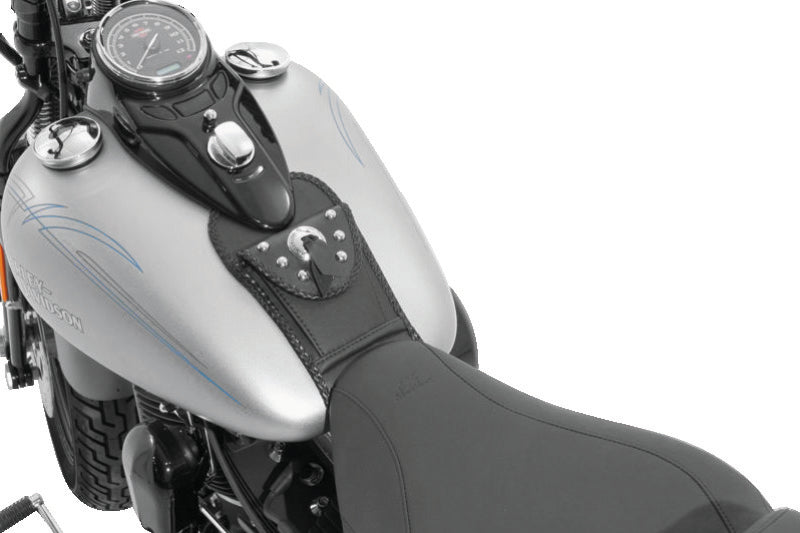 Mustang 08-13 Harley FLSTB Softail Tank Bib w/Studs - Black Tank Bibs Mustang Motorcycle