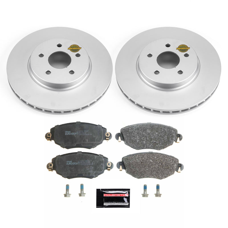 Power Stop 02-08 Jaguar X-Type Front Euro-Stop Brake Kit Brake Kits - OE PowerStop