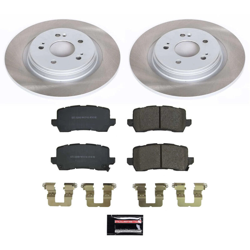 Power Stop 21-22 Honda Odyssey Rear Semi-Coated Rotor Kit Brake Kits - Performance Blank PowerStop
