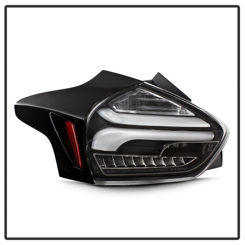 Spyder 15-17 Ford Focus Hatchback LED Tail Lights w/Indicator/Reverse - Black (ALT-YD-FF155D-LED-BK) Tail Lights SPYDER
