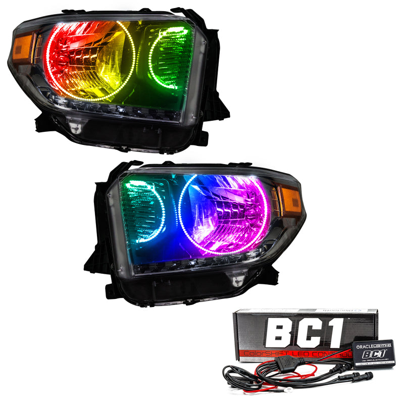 Oracle 14-17 Toyota Tundra SMD HL - Dual Halo Kit - ColorSHIFT w/ BC1 Controller Headlights ORACLE Lighting