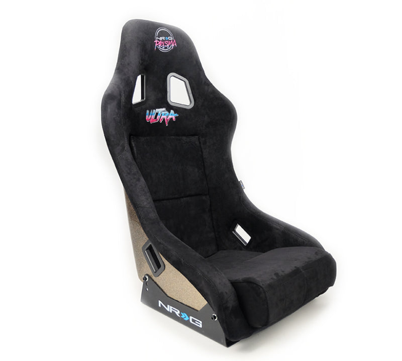 NRG FRP Bucket Seat ULTRA Edition - Medium (Black Alcantara/Gold Glitter Back) Race Seats NRG