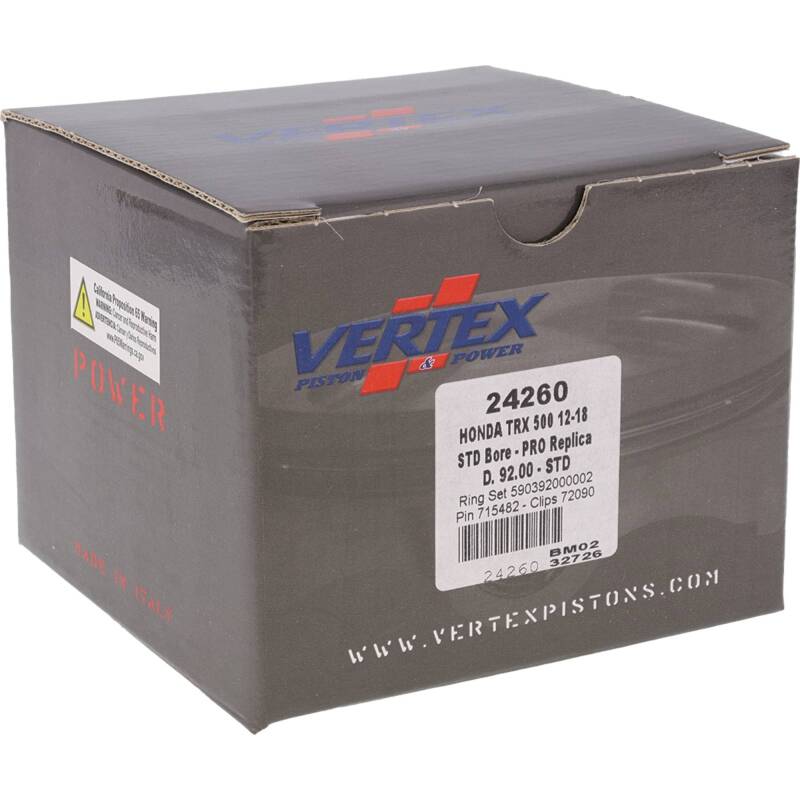 Vertex Piston 15-23 Honda Pioneer 500 500cc Forged Replica Piston Kit Piston Sets - Powersports Vertex Pistons