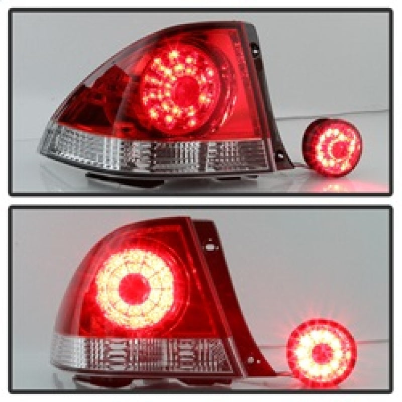 Spyder 01-03 Lexus IS300 LED Tail Lights - Red Clear ALT-YD-LIS300-LED-SET-RC Tail Lights SPYDER