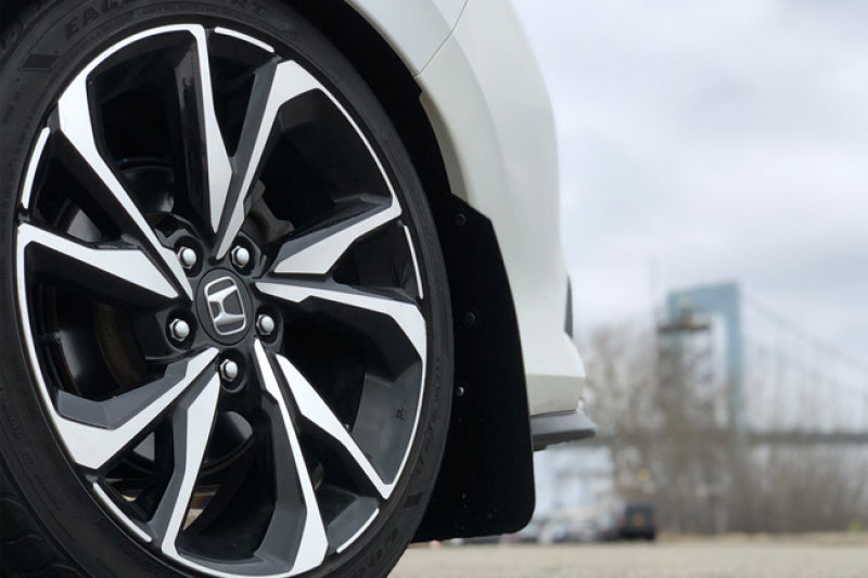 Rally Armor 16-21 Honda Civic Si Red UR Mud Flap w/Black Logo Mud Flaps Rally Armor