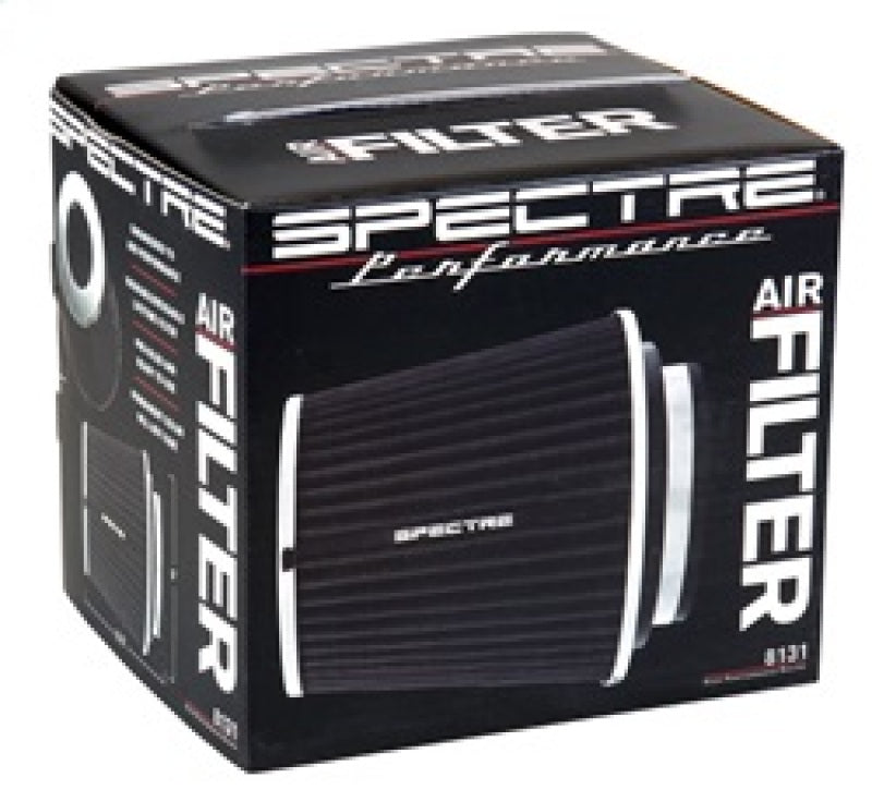Spectre Adjustable Conical Air Filter 5-1/2in. Tall (Fits 3in. / 3-1/2in. / 4in. Tubes) - Black Air Filters - Universal Fit Spectre