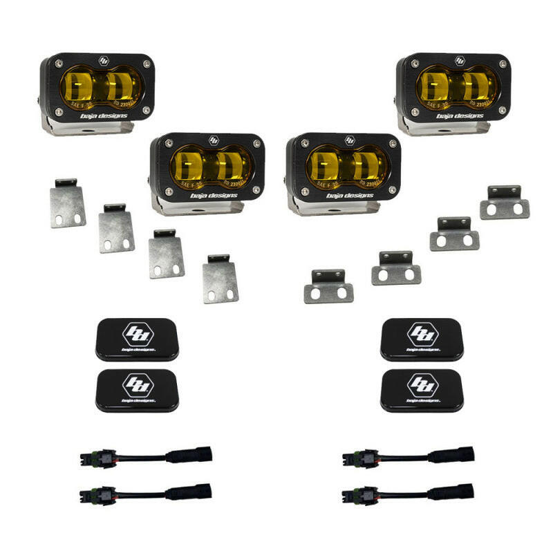Baja Designs 21-22 Ford F-150 Raptor S2 SAE Dual Fog Pocket Light Kit - Amber Light Bars & Cubes Baja Designs