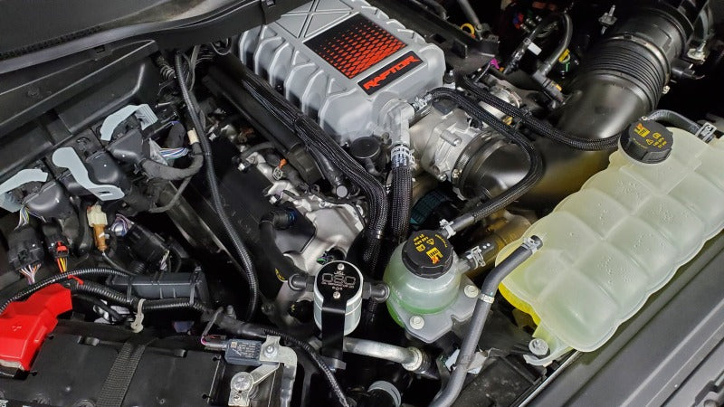 J&L 23-25 Ford F-150 Raptor R Oil Separator 3.0 Passenger Side - Clear Anodized Oil Separators J&L