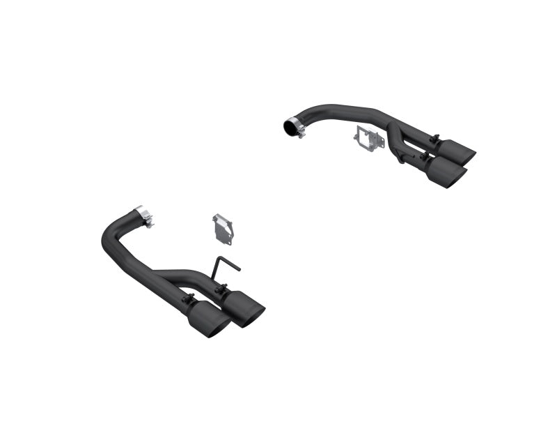 MBRP 2024 Ford Mustang GT 5.0L 2.5in Dual Rear Axle-Black Tips - Black-Coated Aluminized Steel Axle Back MBRP