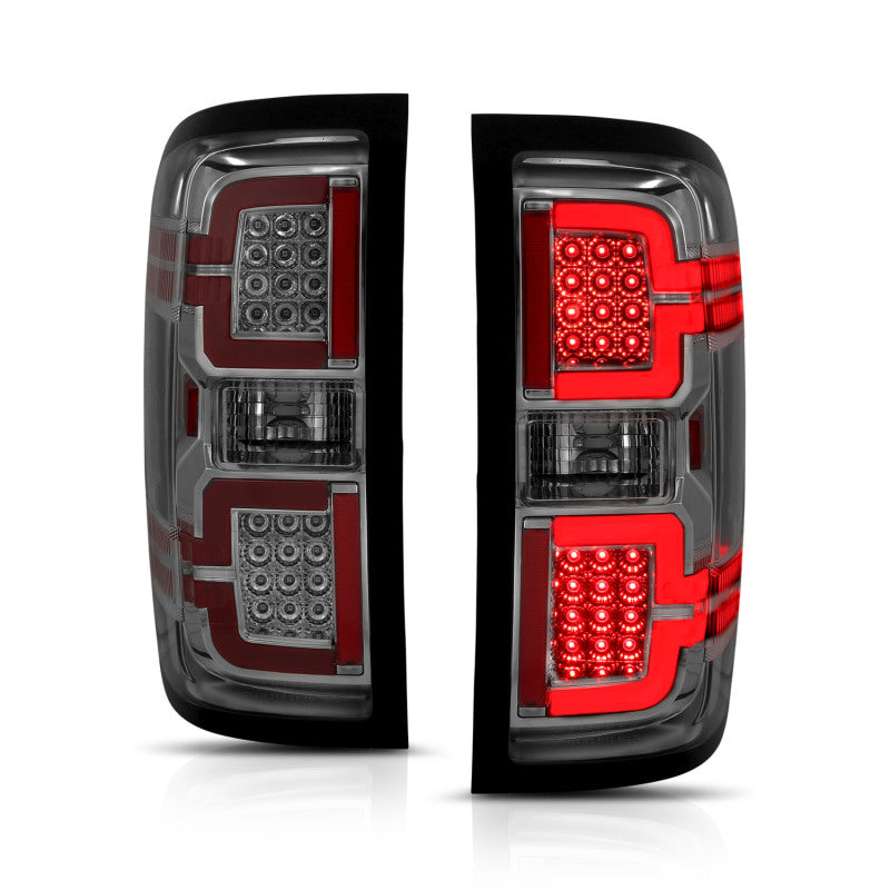 ANZO 2014-2018 Chevy Silverado 1500 LED Taillights Smoke Tail Lights ANZO