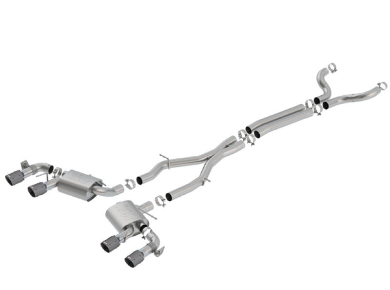 Borla 17-18 Chevrolet Camaro ZL1 6.2L V8 Atak Catback Exhaust w/ Dual Mode Valves CF Black Anod Catback Borla
