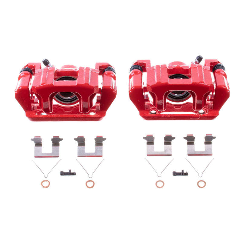 Power Stop 09-15 Honda Pilot Rear Red Calipers w/Brackets - Pair Brake Calipers - Perf PowerStop