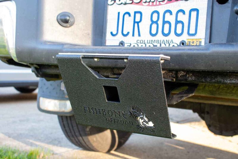 Fishbone Offroad 2In Receiver Hitch Mounted Step - Black Powdercoat Steel Hitch Accessories Fishbone Offroad