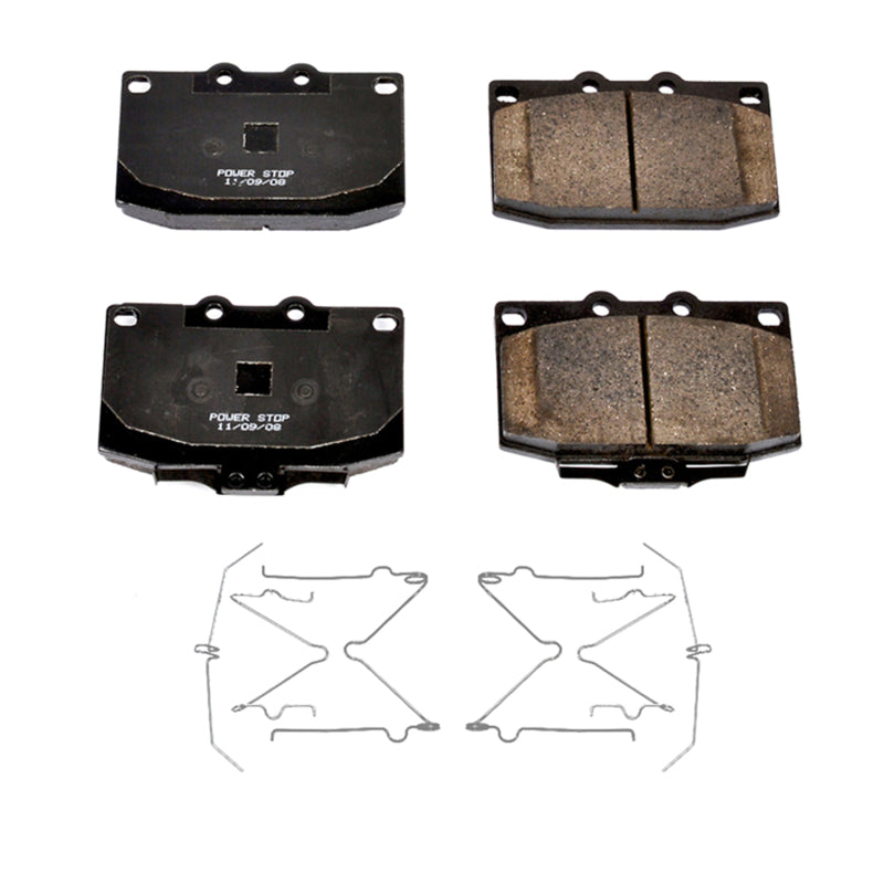 Power Stop 86-91 Mazda RX-7 Front Z17 Evolution Ceramic Brake Pads w/Hardware Brake Pads - OE PowerStop