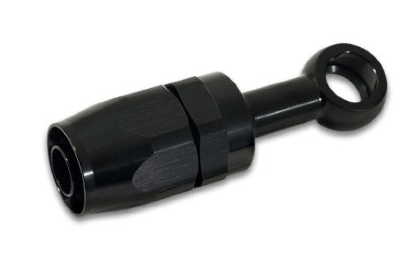 Vibrant -10AN Banjo Hose End Fitting for use with M14 or 9/16in Banjo Bolt - Aluminum Black Fittings Vibrant