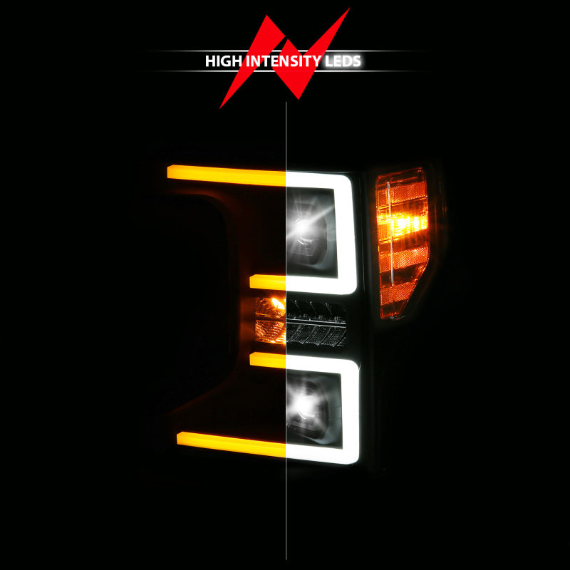 ANZO 20-22 Ford Super Duty (Halogen) Z-Series Full LED Proj Headlights SeqSig - Driver Side ONLY Headlights ANZO