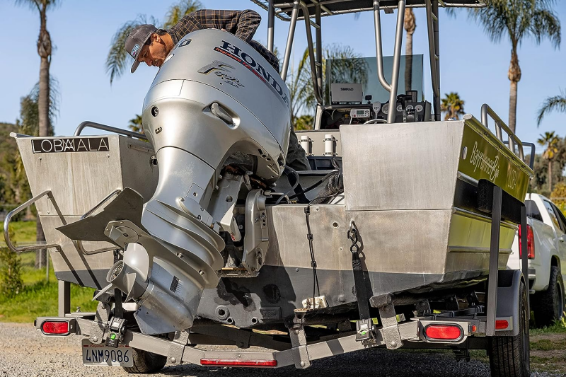 Rhino USA Retractable Transom Straps (2 Pack-Black) Tow Straps Rhino USA