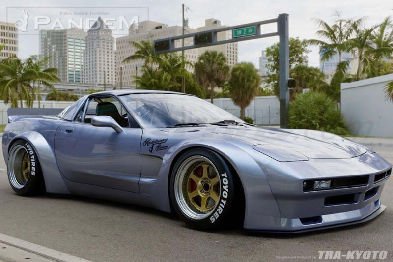 GReddy Pandem 97-04 Chevrolet Corvette C5 Fastback Coupe Rocket Bunny Full Widebody Aero Kit w/ Wing Body Kits GReddy