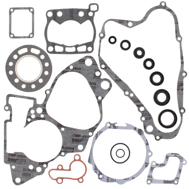 Vertex Gaskets 1990 Suzuki RM80 Complete Gasket Kit w/ Oil Seals Engine Hardware Vertex Pistons