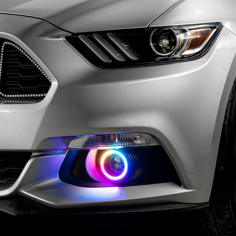 Oracle 15-17 Ford Mustang Dynamic RGB+A Projector Surface Mount Fog Light Halo Kit - Fog Lights ORACLE Lighting