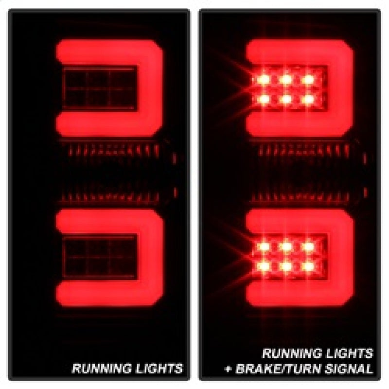 Spyder Chevy Silverado 16-17 Light Bar LED Tail Lights - Black Smoke ALT-YD-CS16-LED-BSM Tail Lights SPYDER