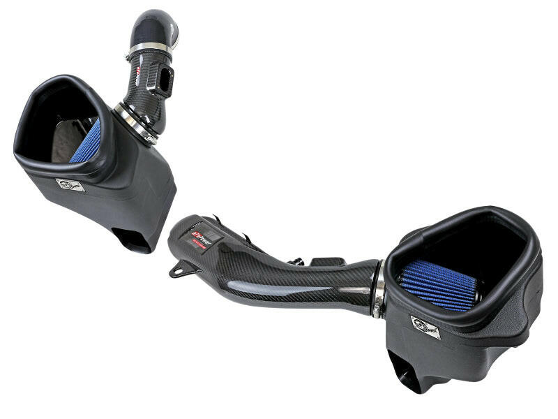 aFe Track Series Stg 2 Carbon Fiber Intake w/Pro 5R Media 15-20 BMW M3/M4(F80/82/83) L6-3.0L(tt) S55 Cold Air Intakes aFe