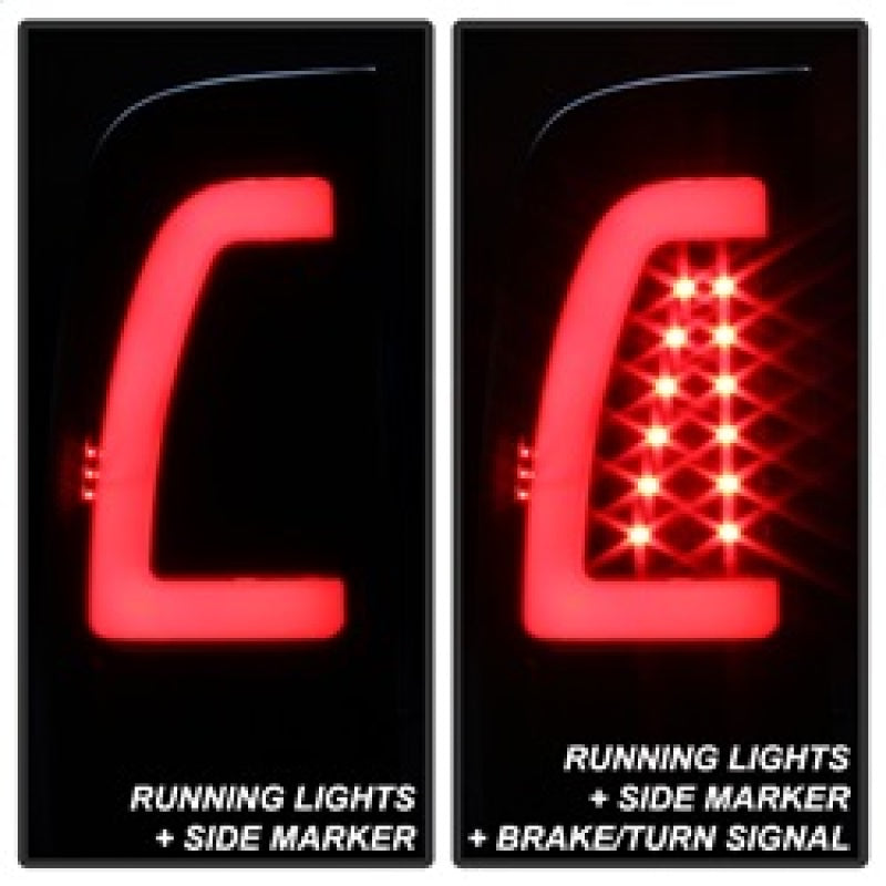 xTune 97-03 Ford F-150 Light Bar LED Tail Lights - Black Smoke (ALT-ON-FF15097-LBLED-BSM) Tail Lights SPYDER