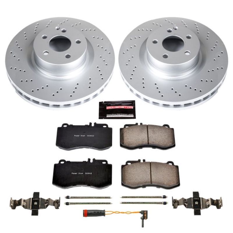 Power Stop 10-16 Mercedes-Benz E350 Front Z23 Evolution Sport Coated Brake Kit Brake Kits - Performance D&S PowerStop