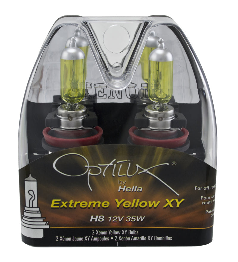 Hella Optilux XY Series H8 Xenon Halogen Bulb 12V 35W Fog Bulbs - Pair Bulbs Hella