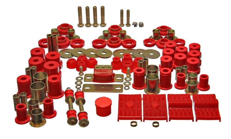 Energy Suspension 67-69 Chevrolet Camaro (w/multi leaf springs) Red Hyper-flex Master Bushing Set Bushing Kits Energy Suspension